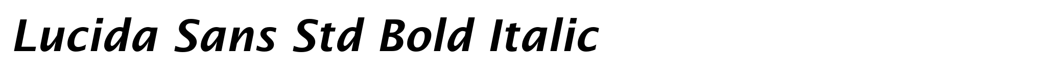 Lucida Sans Std Bold Italic image